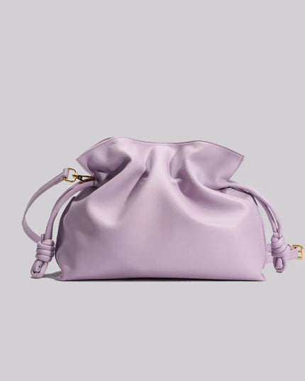 Lux Chic Pleated Leather Tote