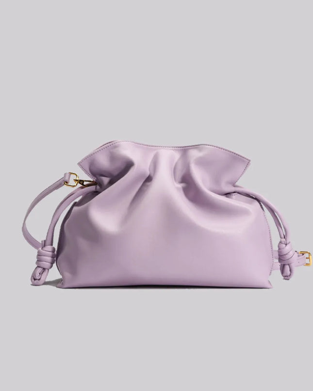 Lux Chic Pleated Leather Tote