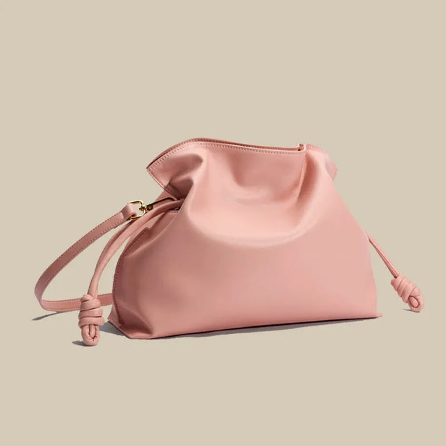 Lux Chic Pleated Leather Tote