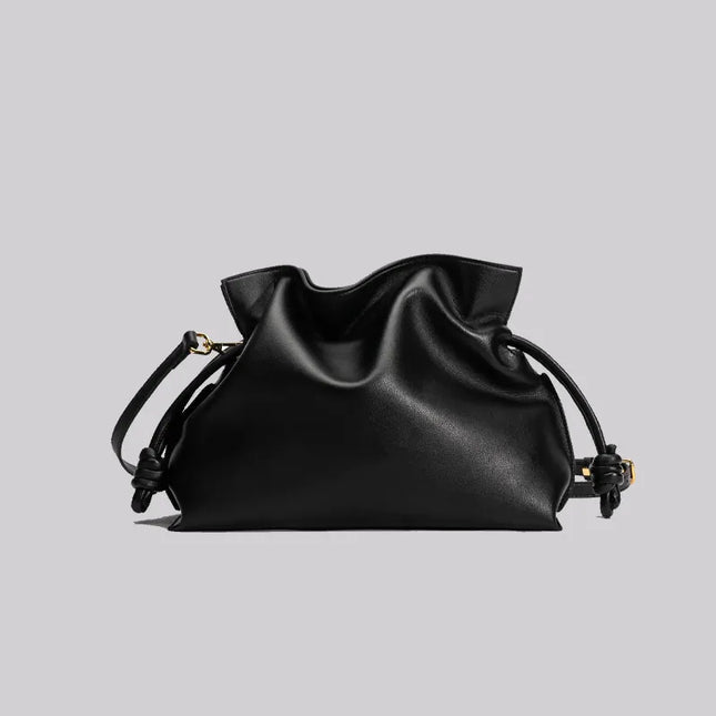 Lux Chic Pleated Leather Tote
