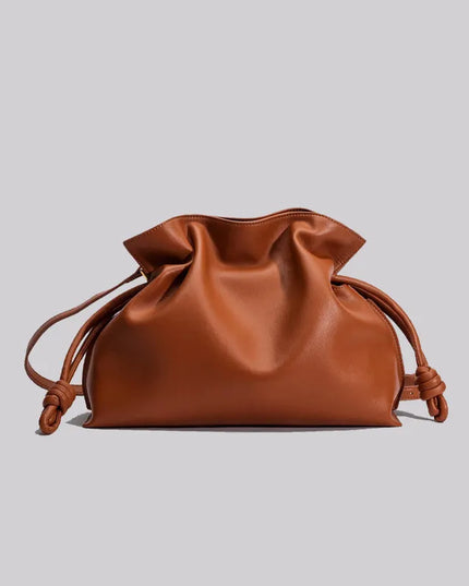 Lux Chic Pleated Leather Tote