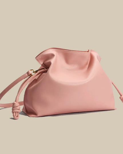 Lux Chic Pleated Leather Tote