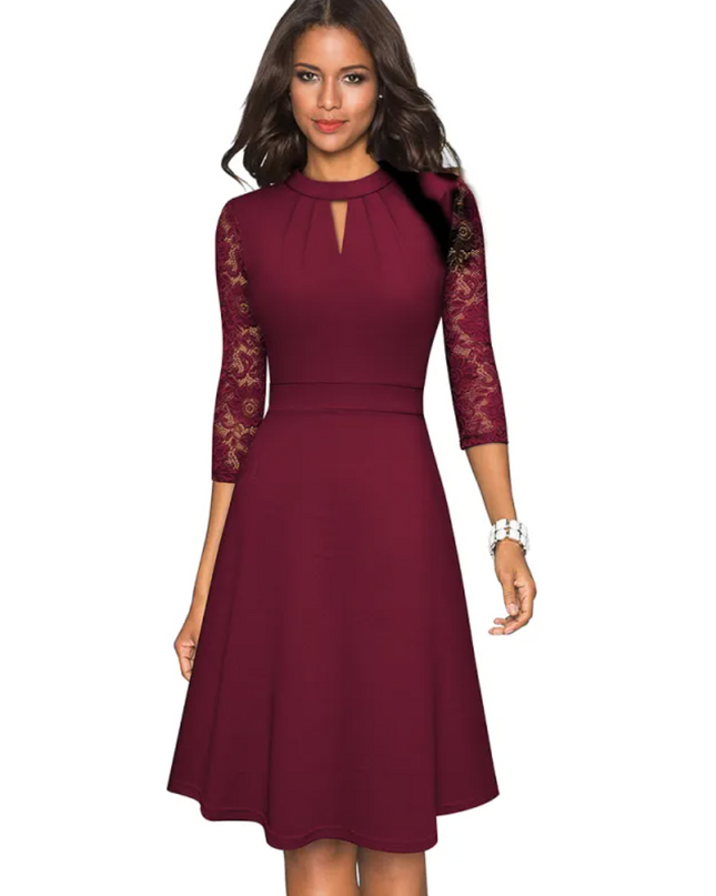 A-Line Midi Swing Dress