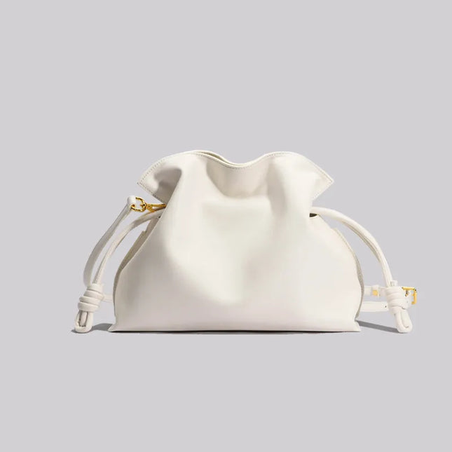 Lux Chic Pleated Leather Tote