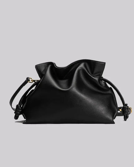 Lux Chic Pleated Leather Tote